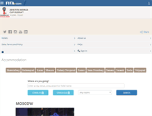 Tablet Screenshot of hotels.fifa.com